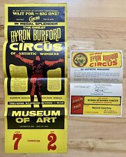 Byron Burford Circus Poster & Ticket University Iowa City Museum of Art Carnival picture