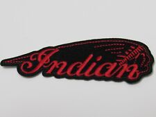 Indian Motorcycle Red And Black Head Dress Iron On Biker Patch New picture