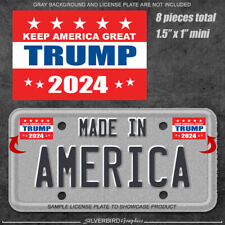 8x Trump president America license plate USA 2024 sticker MAGA hard hat bumper  picture