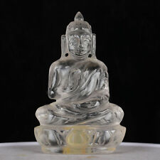 Genuine White Quartz Handcarved 699 Carat Buddha Statue for Gifting to Loved one picture