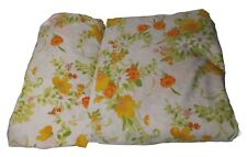 Vintage JcPenny Fitted/Flat Sheet  Floral Yellow /Orange/White Double picture