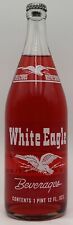 Vintage White Eagle Cherry Soda Glass Bottle Unopened Chicopee Falls MA picture