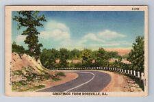 Rossville IL-Illinois, General Greetings, Antique Vintage Souvenir Postcard picture