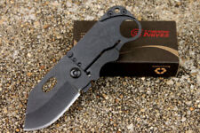 SR Knife Dragon Liner Lock Black Saber Geniune Super Sharp Folding Blade Gift picture