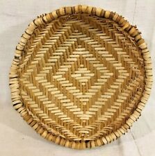 Vintage Hopi Pueblo Indian Small Plaited Yucca Ring Basket, circa 1970-90s picture