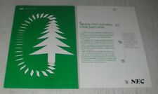 1991 NEC Corporation Ad - Saving a tree just takes a little paperwork picture
