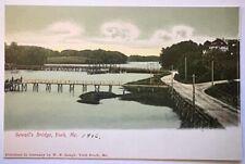 Postcard Sewall's Bridge, York, Maine 1906 (gray scan line not on postcard) N96 picture