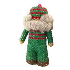 Vintage Particular People, Elf, Wool, Knit, Ornament, Christmas Crochet 1984 picture