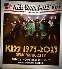 KISS DAY TAKEOVER MSG END OF ROAD FINAL SHOWS NY POST NEWSPAPER WRAPAROUND 12/1 picture