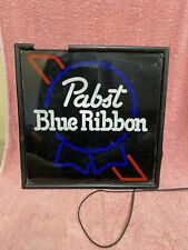 Vintage 1960's Pabst Blue Ribbon Lighted Beer Sign Works picture