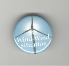 2010 CLIMATE CHANGE pin Wind -Wind Situation WINDMILL pinback RENEWABLE ENERGY picture