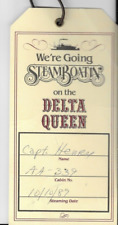Delta Queen Paddlewheel Steamer Steam Boat Luggage Tag October 10, 1989 picture