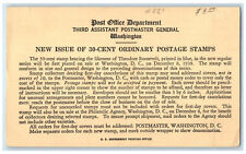 1938 Third Assistant Postmaster General Washington DC Vintage Postal Card picture