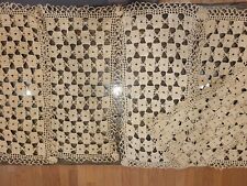 Vintage Hand Crocheted  Placemats Set Of 5 Rectangle  picture