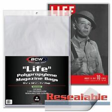 100 BCW Resealable Life Magazine Bags picture