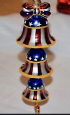 Rare Vintage Christopher Radko “Freedom Rings Forever” Ornament Bell Set picture
