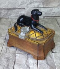 Labrador Retriever Black Lab Resin Trinket Box Rare picture