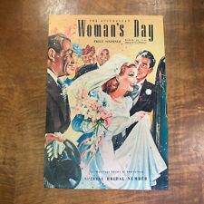 VINTAGE MAR 1949 'AUSTRALIAN WOMANS DAY' MAGAZINE COVER WEDDING BRIDAL ISSUE picture