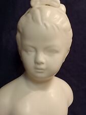 Vintage Napcoware White Ceramic Young Girl Child Bust Figurine Statue  picture