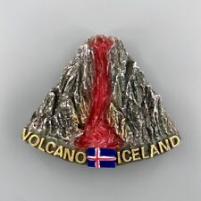 Volcano in Iceland Tourist Souvenir 3D Resin Refrigerator Fridge Magnet Craft picture