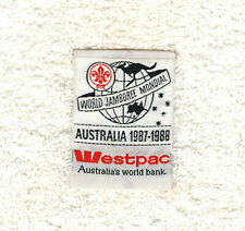 A2 93 BSA OA Scouts 16th WORLD JAMBOREE 1988 WESTPAC SPONSOR WOVEN PATCH picture