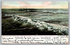 white noise type postcard featuring soothing ocean waves and poetry Long Island picture