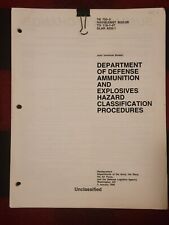 Department Of Defense Ammunition And Explosives Hazard Classification Procedures picture