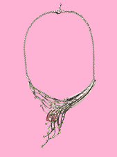 AKA Alpha Kappa Alpha - Sorority Necklace & Earring Set New Pink/Green Stones picture