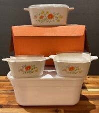 Corning Ware w/ Pyrex Lid Wildflower 6 Piece Set Original Box/Packaging A-9376-7 picture