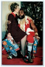 Mr. T In His Sleeveless Red Santa Woving Children Washington Diplomatic Postcard picture