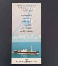 MAGDEBURG WEISSENBURG Hamburg America Line Cargo Cruise Ship Brochure 10/1958 picture