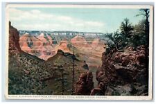 Grand Canyon Arizona Postcard Canyon Vista Bright Angel Trail 1923 Fred Harvey picture
