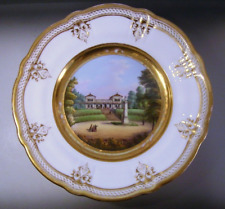 Antique Carl Tielsch Altwasser Germany Hand Painted Porcelain Scenic Plate picture