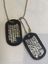 MILITARY PERSONALIZED DOG TAGS BALL CHAIN & SILENCERS OFFICIAL GI ARMY / USMC picture
