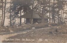 Long Lake Lodge,Railroad, North Bridgton, Maine 1917 RPPC Real Photo Postcard picture
