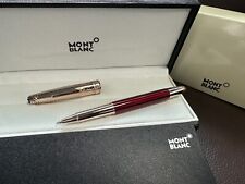 MontBlanc Metal 163 Prince Series Red + Gold Color Rollerball Pen picture