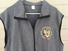 2001 Presidential Inauguration Bush Cheney 54th Mens Vest Size XXL Fleece Zip Up picture