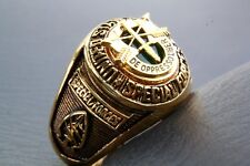 US SPECIAL FORCES MEN'S GOLD PLATE GOLD PLATED MILITARY RING 352 picture