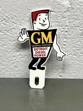 GMC General Motors Trucks Trailers Metal Plate Topper Sign Gas Oil Sales Service picture