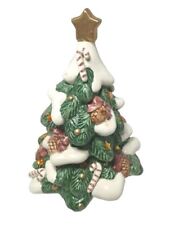Fitz & Floyd Christmas Tree Salt and Pepper Shakers Pine Cones Candy Canes 1994 picture