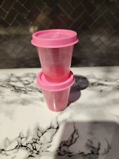 New TUPPERWARE Tupper Minis MIDGETS Set of 2 PINK Free US Shipping  picture