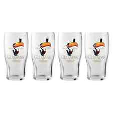 Guinness 4 Pack Set Toucan 20oz Pint Glasses Officially Licensed picture