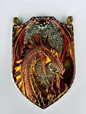 (RARE) Shield Of Fire Dragons Realm Issue No. AO241 Red Dragon Plaque  picture