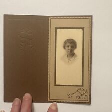 Antique Photo Portrait Young Woman 1915 Iconic Hair Style Matte Holder picture