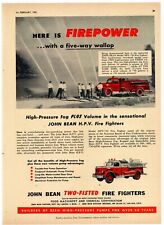 1952 John Bean HPV Fire Fighters Ad: Model 750 Pictured - Lansing, Michigan picture