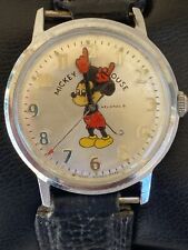Vintage Helbros Mickey Mouse Wrist Watch, works and stops For Repair picture