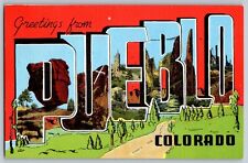 Pueblo, Colorado CO - Large Letter Greetings - Vintage Postcard - Unposted picture