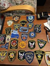 A-12 Lot of 25 Police  Obsolete vintage Patch Lot Patches picture