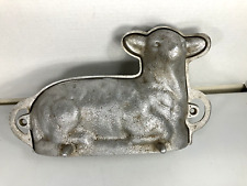 VINTAGE LARGE CAST ALUMINUM LAMB SHEEP 2 PIECE CHOCOLATE, CANDY, CAKE MOLD~ NICE picture