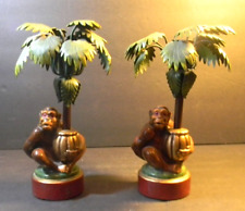 Petites Choses Monkey & Palm Tree Candle Holders Set of Two picture